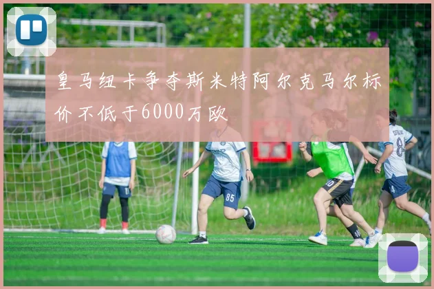 皇马纽卡争夺斯米特阿尔克马尔标价不低于6000万欧